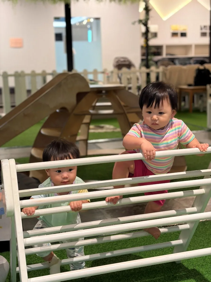 The play garden at the preschool playground next door